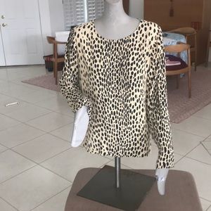 J CREW animal print blouse